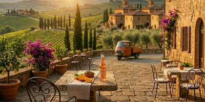 Burkhardt Apéro Orange in mediterraner Bildwelt – Produktinszenierung von n+h