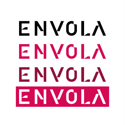 Das Bild zeigt die verschieden Logofarben von Envola